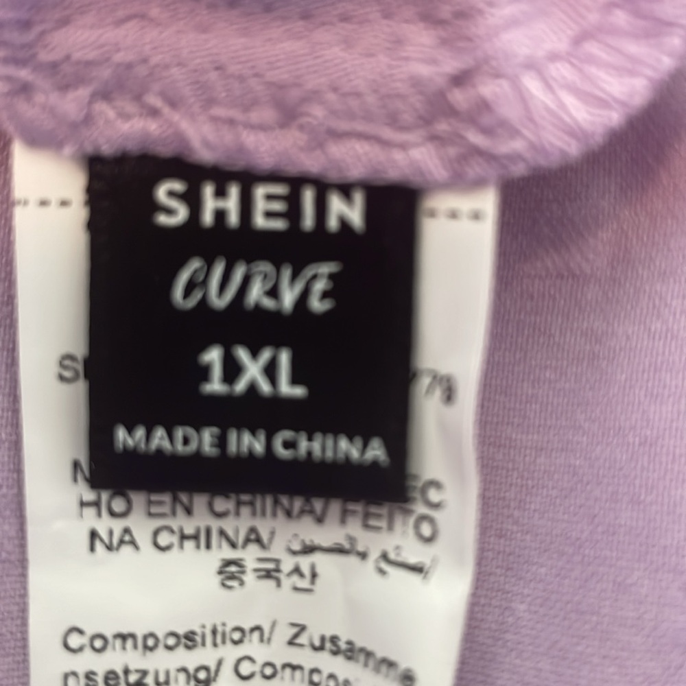 SHEIN Lavender NWOT Open Back Maxi Dress Ruffle hem Never Worn 1X Bow back - Picture 10 of 13